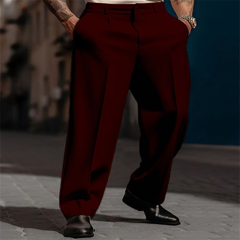 Pantalon Habillé Homme Droit Élégant en 6 Coloris – Dropvet Pantalon Habillé Homme Droit Élégant en 6 Coloris – Image 9