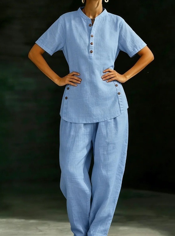 Ensemble Lin Femme Élégant Été – 6 Tailles – Dropvet Ensemble Lin Femme Élégant Été – 6 Tailles – Image 5