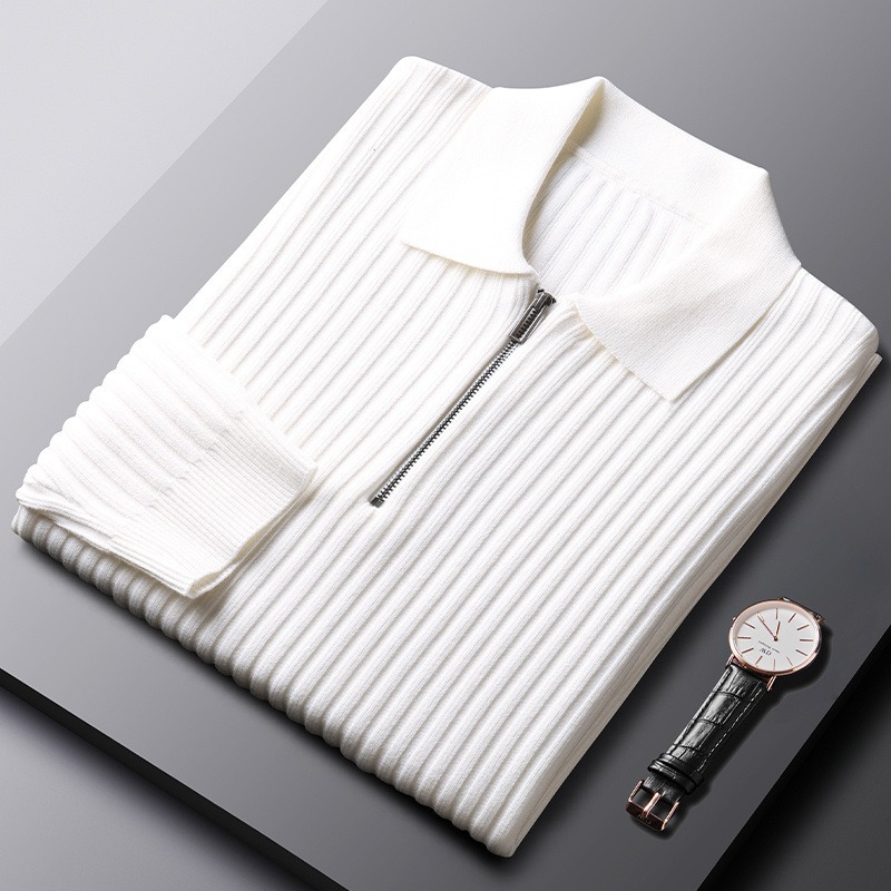 Pull Homme Demi-Zip Élégant Coupe Slim – 6 Tailles – Dropvet Pull Homme Demi-Zip Élégant Coupe Slim – 6 Tailles – Image 2