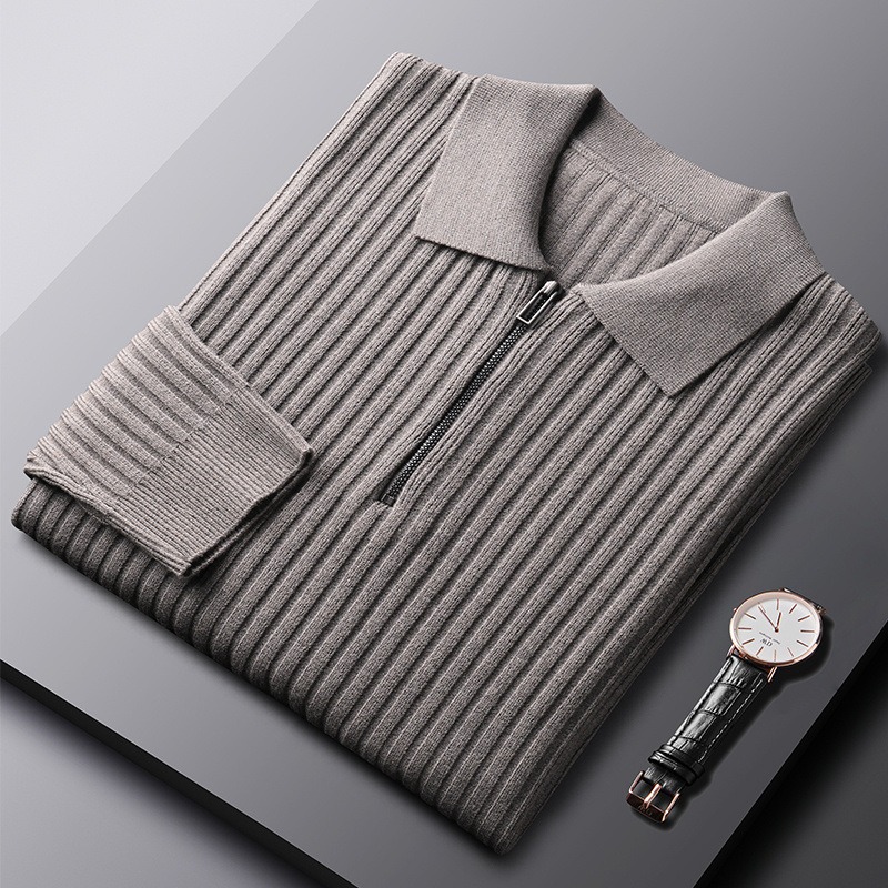 Pull Homme Demi-Zip Élégant Coupe Slim – 6 Tailles – Dropvet Pull Homme Demi-Zip Élégant Coupe Slim – 6 Tailles – Image 5