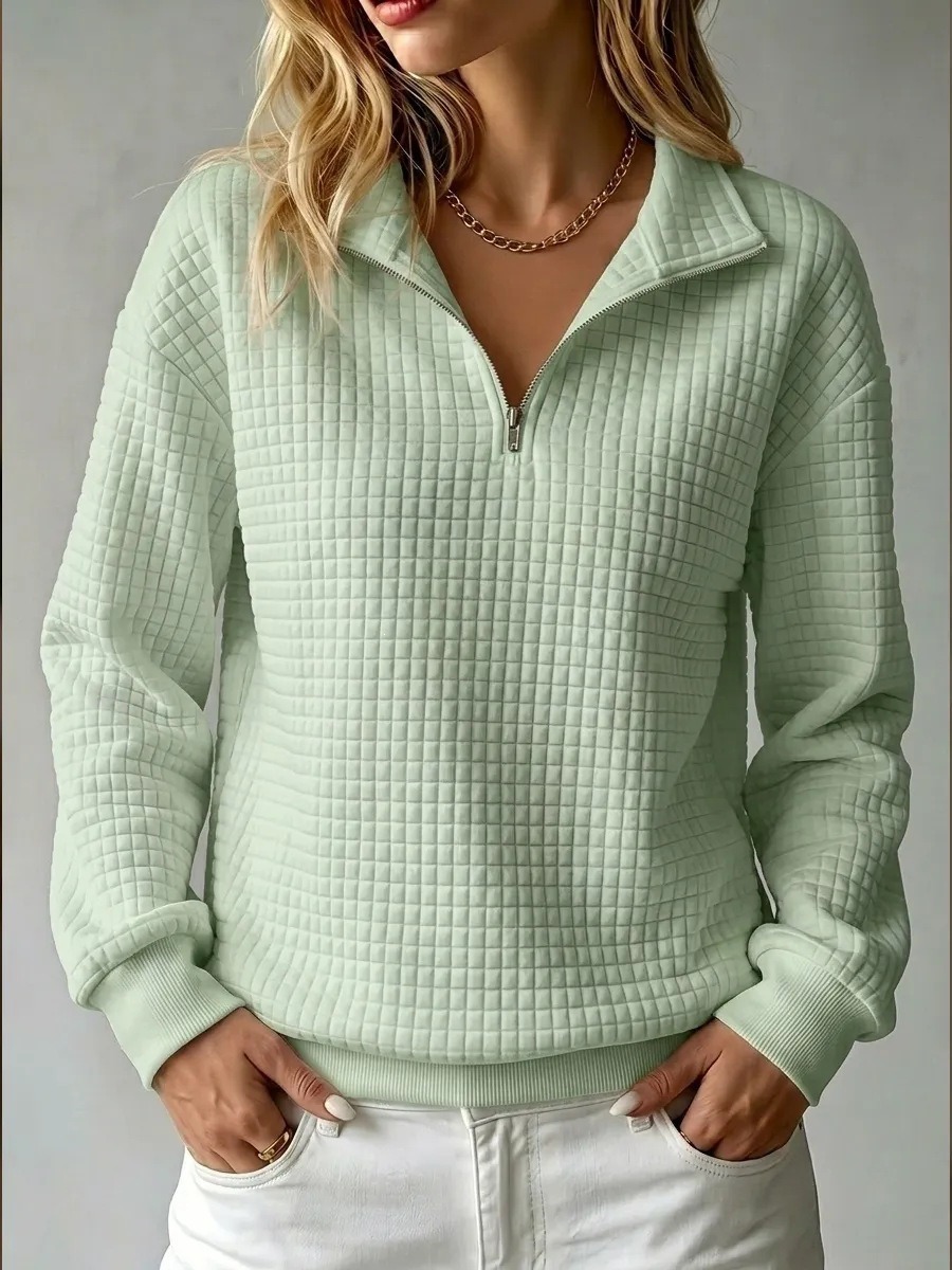 Sweat Femme Col Zippé super Confortable – 10 Coloris – Dropvet Sweat Femme Col Zippé super Confortable – 10 Coloris – Image 3