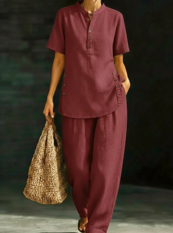 Ensemble Lin Femme Élégant Été – 6 Tailles – Dropvet Ensemble Lin Femme Élégant Été – 6 Tailles – Image 6