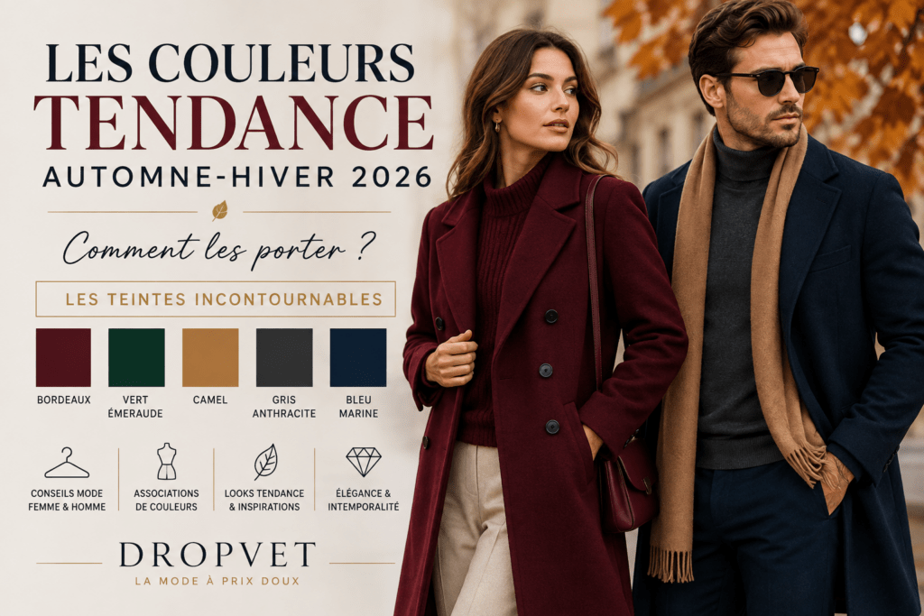 Les couleurs tendance automne hiver 2026 : comment les porter ? – Dropvet couleurs tendance automne hiver 2026
