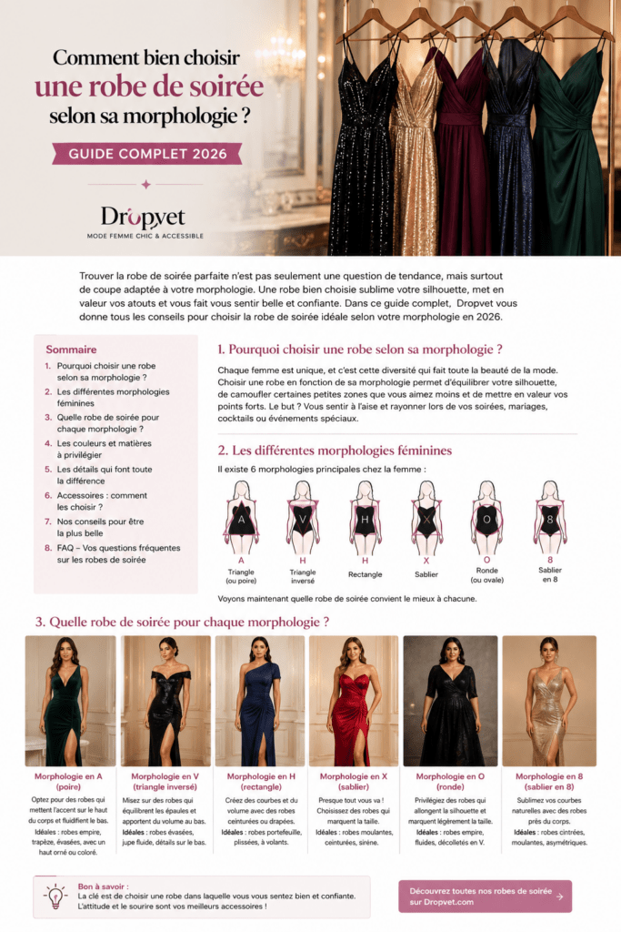 robe de soirée selon sa morphologie
