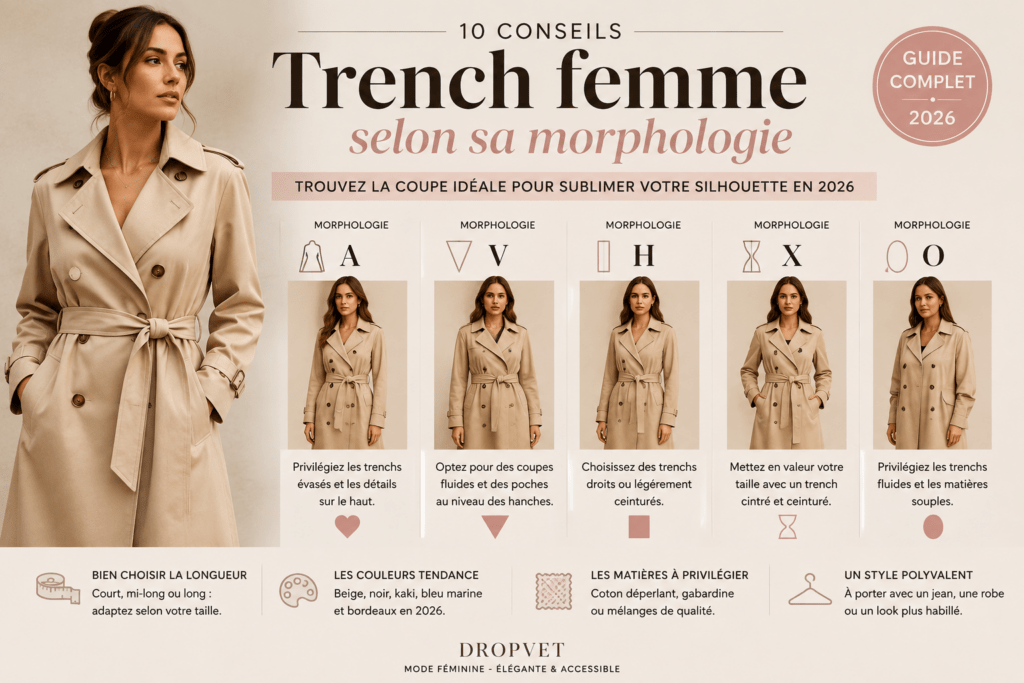 trench femme selon sa morphologie